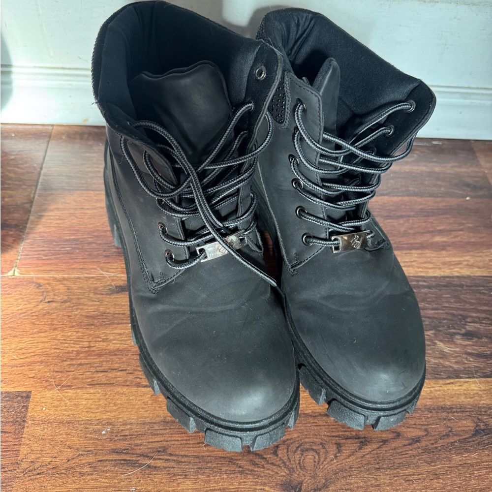 Rocawear Black Women's Lace-Up Boots